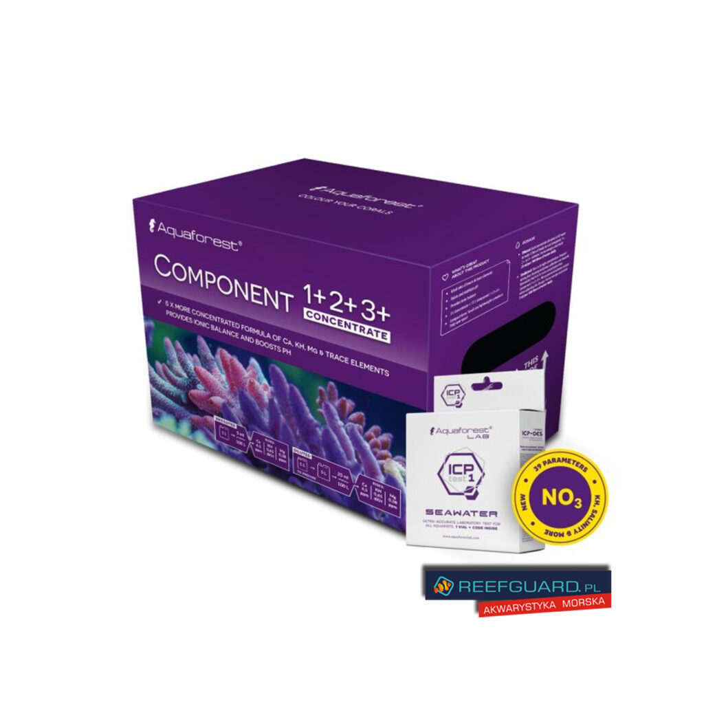 Component Concentrate 3x1L + ICP test gratis Aquaforest skoncentrowany system mikroelementów Metoda Ballinga
