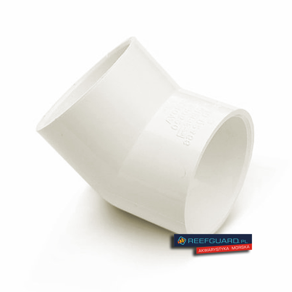 PVC Kolanko 45°x50mm biały