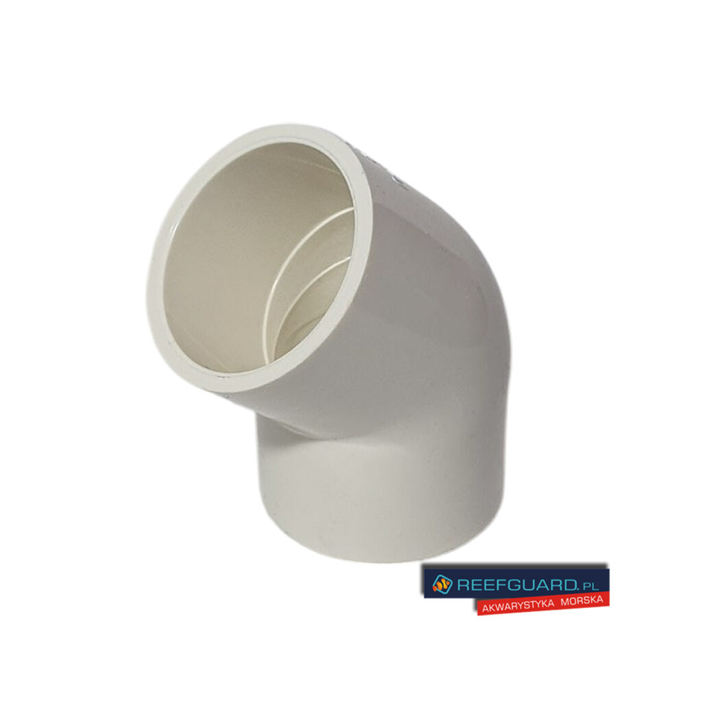 PVC ECO Kolanko 45°x50mm BIAŁY