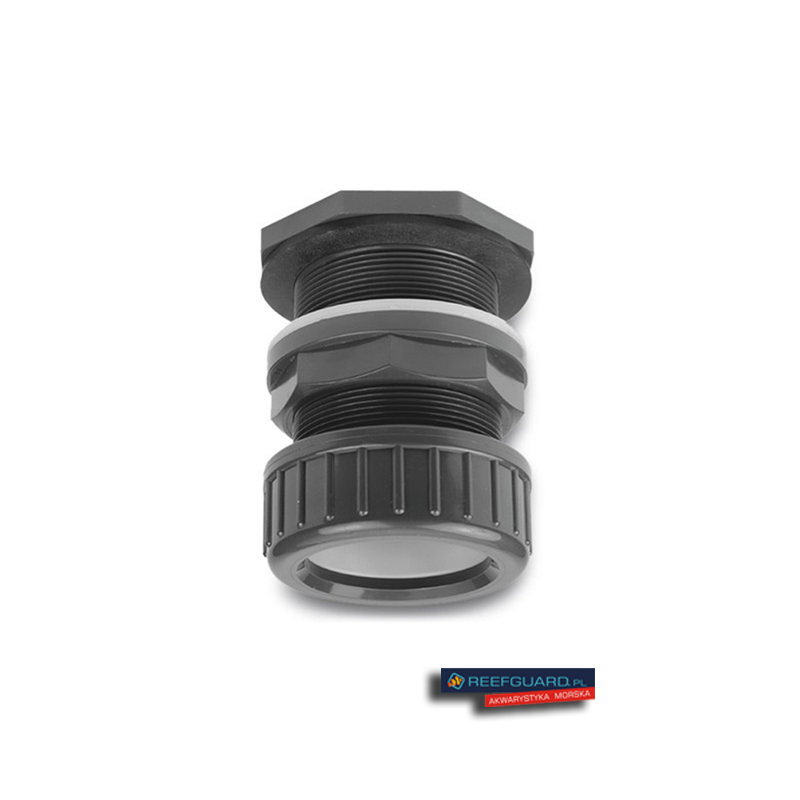 PVC Przelot przez szkło z nakrętką 25mm