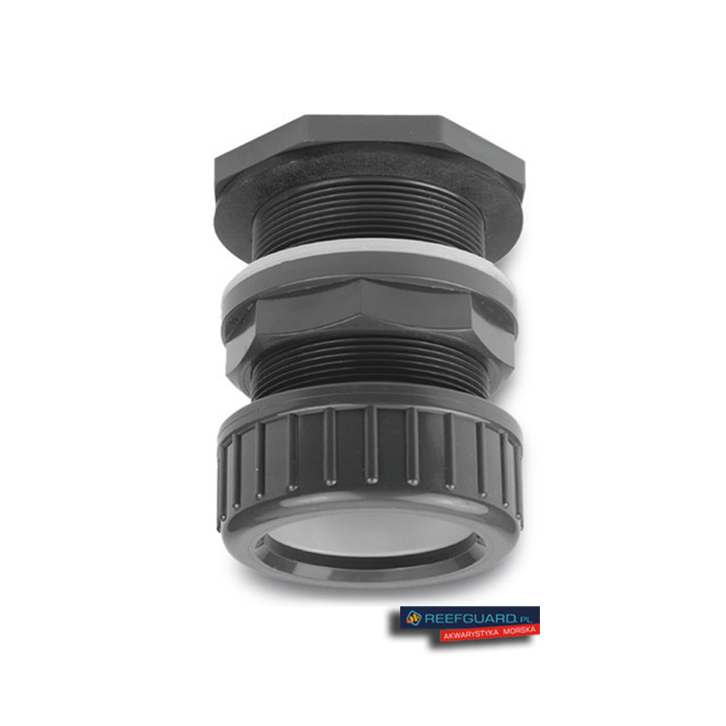 PVC Przelot przez szkło z nakrętką 50mm