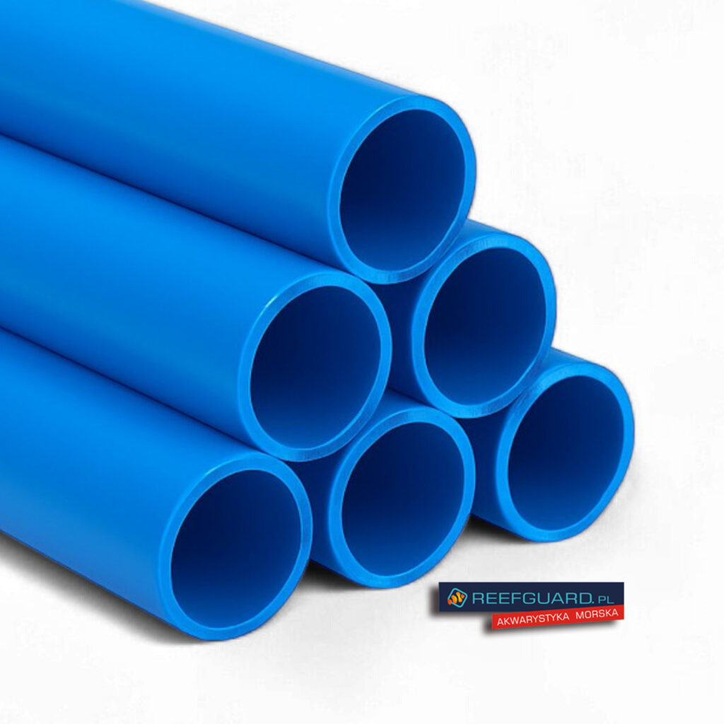 PVC RURA Niebieska 50mm ścianka grubość 2,1mm 1m BLUE