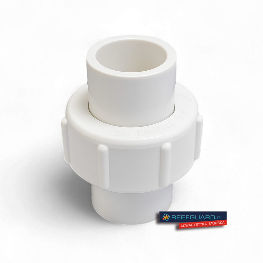PVC ECO dwuzłączka 50mm wąska BIAŁA śrubunek