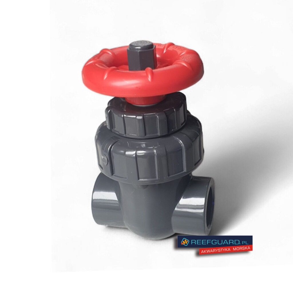 Zawór Bramowy PVC-U 40mm szary pionowy precyzyjny