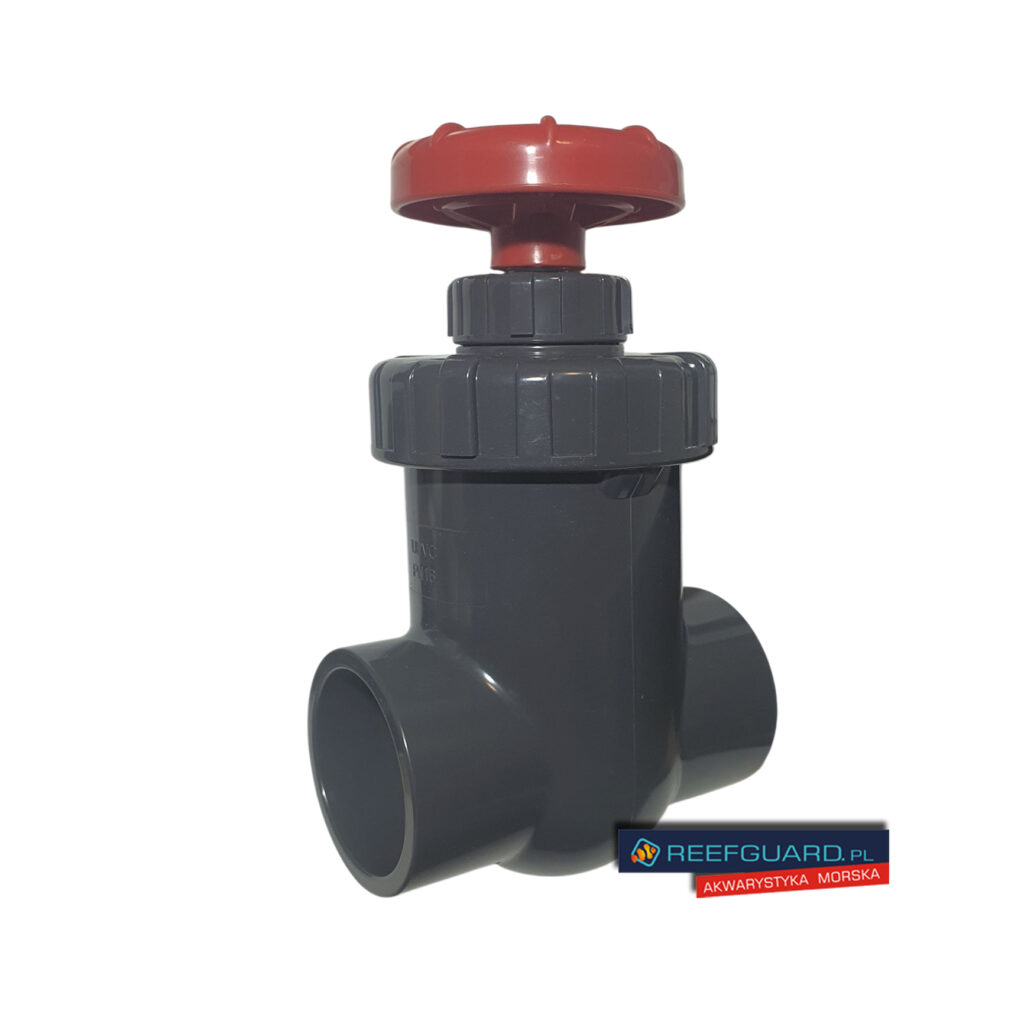 Zawór Bramowy PVC-U 50mm szary pionowy precyzyjny