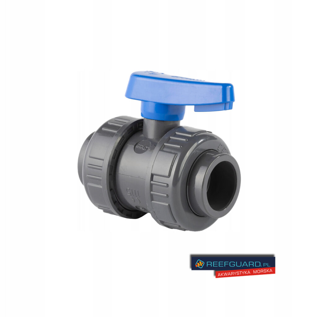 Zawór kulowy PVC-U 16mm BVD niebieska rączka Effast