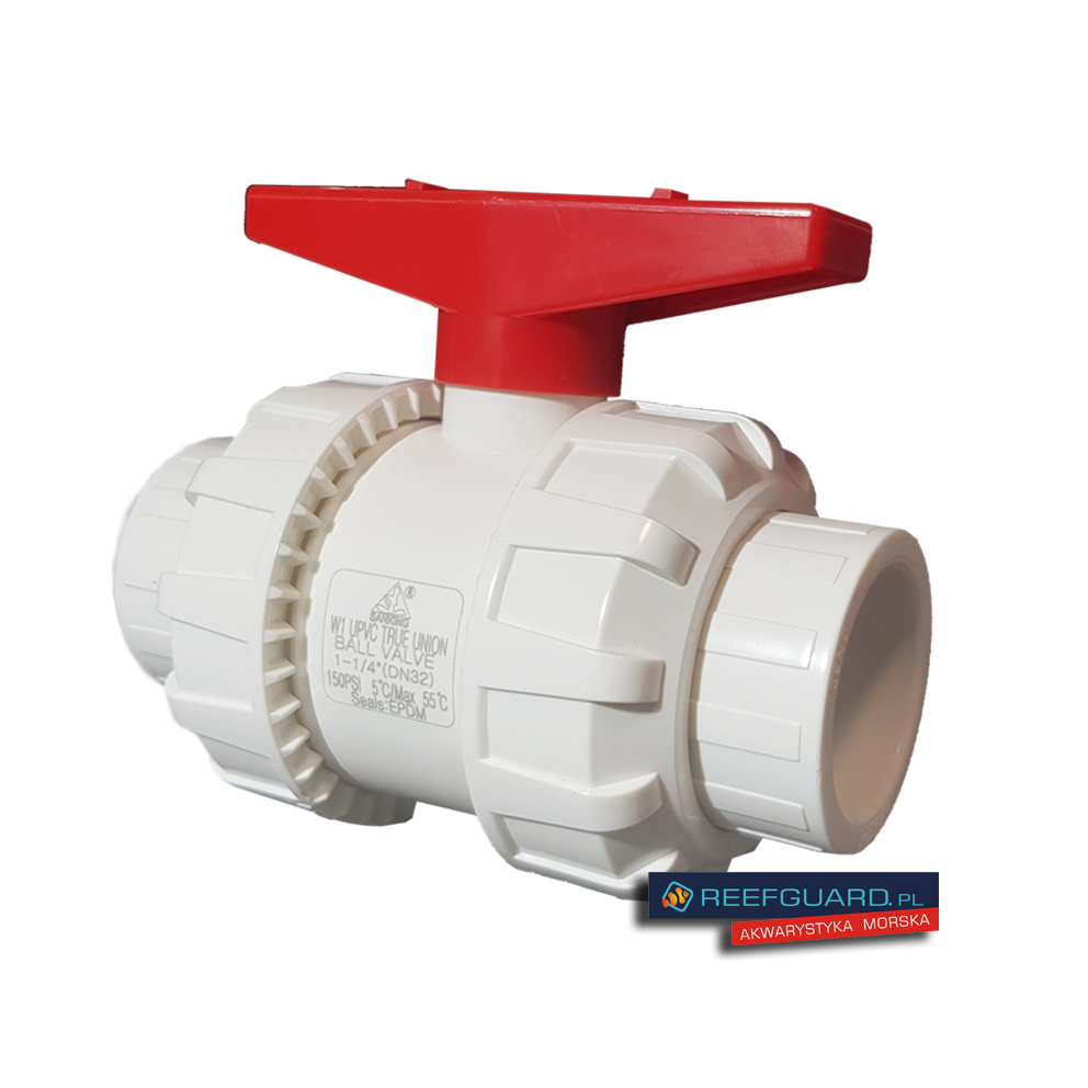 Zawór kulowy PVC-U 50mm BIAŁY BVD