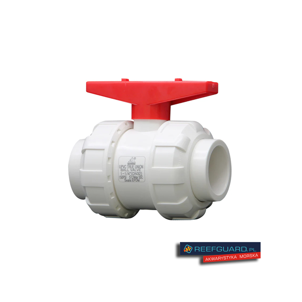 Zawór kulowy PVC-U 32mm BIAŁY BVD