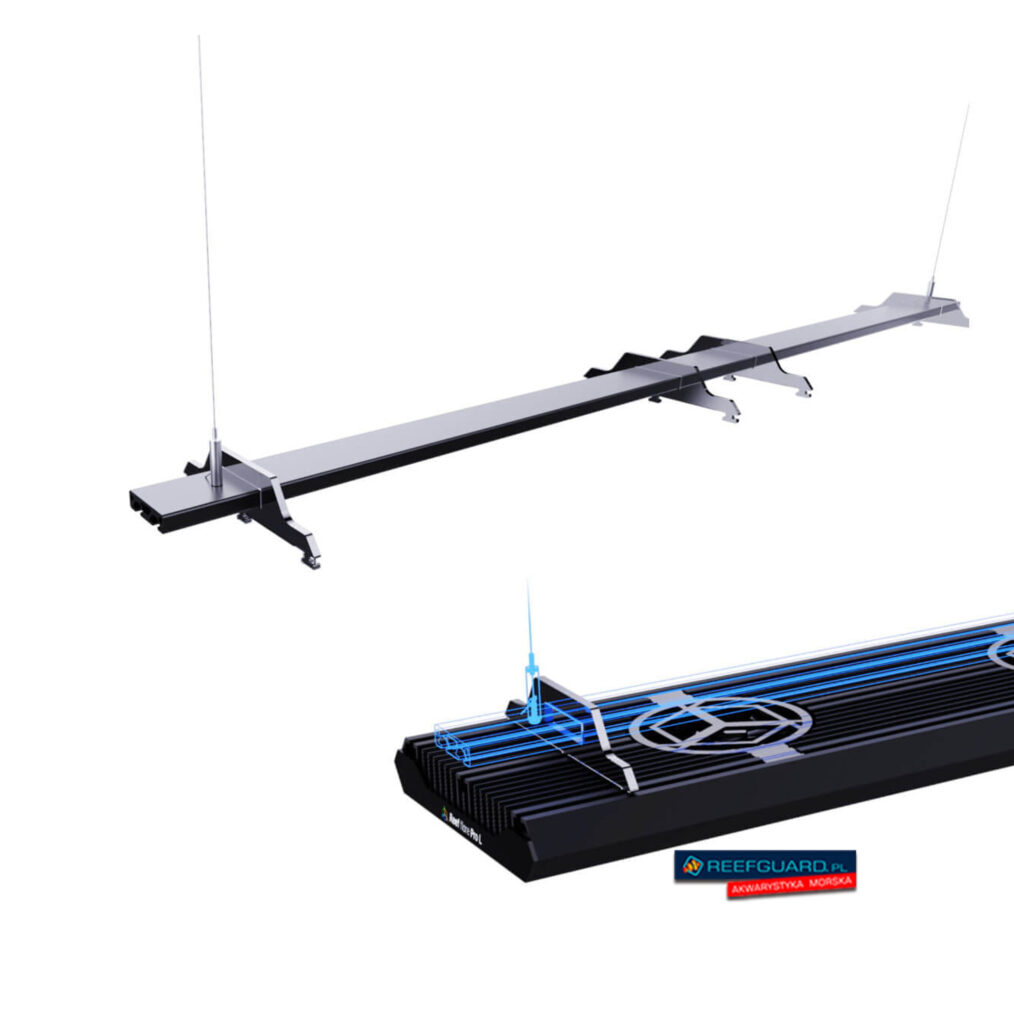 Profile set 1m white Reef flare Pro REEF FACTORY profil do podwieszenia lampy komplet
