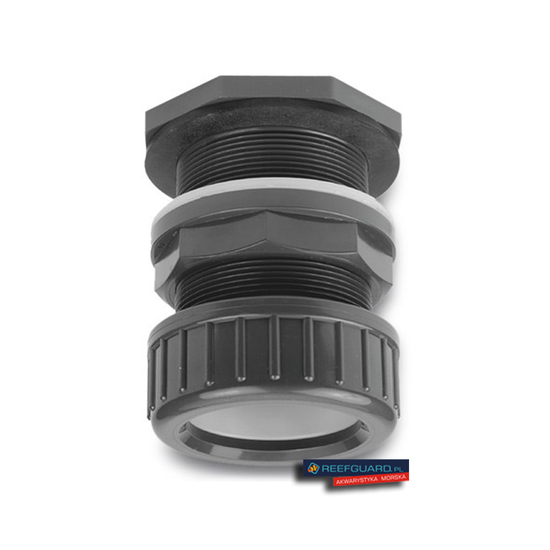 PVC Przelot 63mm przez szkło z nakrętką