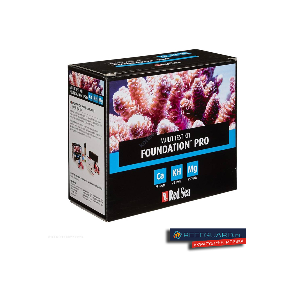 RED SEA Multi Pro Test Kit Ca kH Mg 75 testów Reef Fundation
