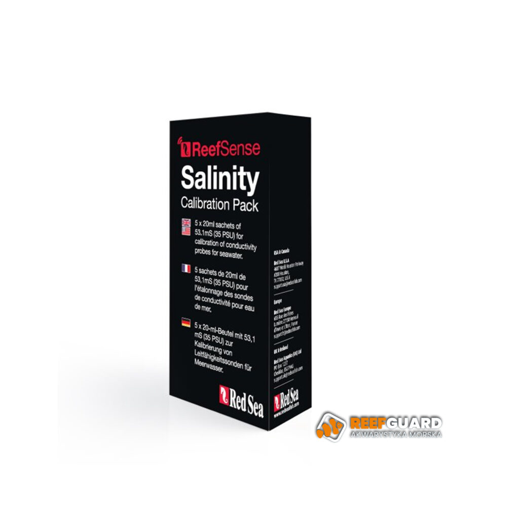RED SEA Salinity Calibration Pack ReefSense zestaw płynów kalibracyjnych zasolenia 53mS 5-pack