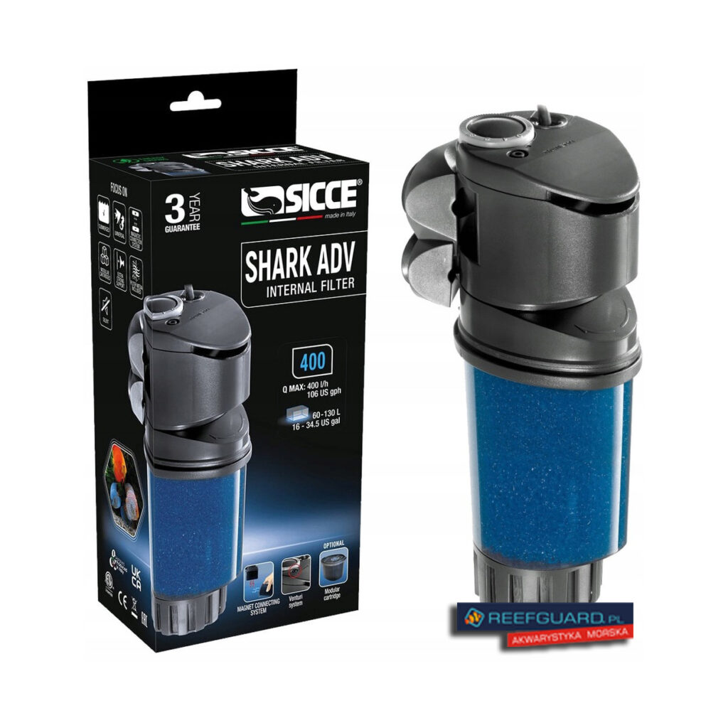SICCE Shark ADV400 Filtr wewnętrzny przepływowy 400l/h