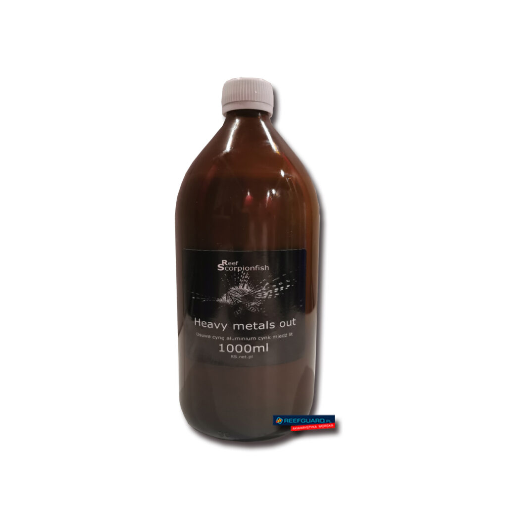 Heavy Metals Out 1000ml Reef Scorpionfish pomaga w usuwaniu metali ciężkich Cyna Aluminium Miedź