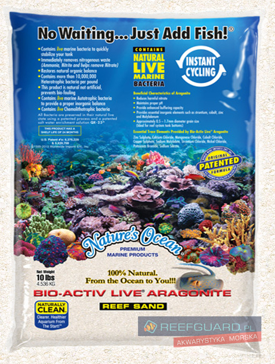 Piasek żywy biały Natural White 4,54kg Nature`s Ocean