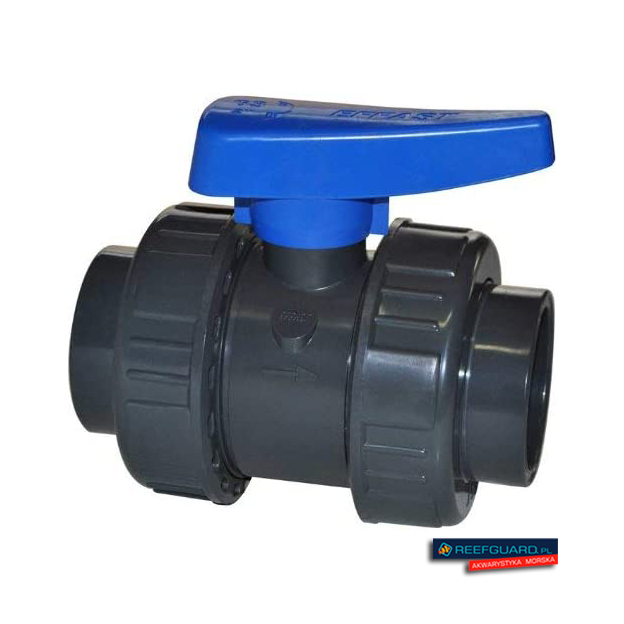 Zawór kulowy PVC-U 20mm BVD niebieska rączka Effast