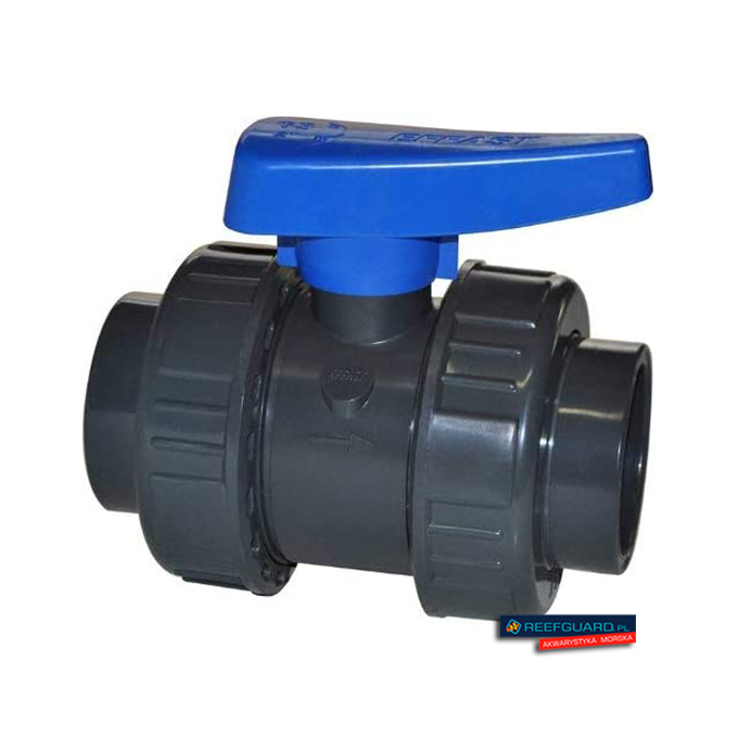 Zawór kulowy PVC-U 25mm BVD niebieska rączka Effast