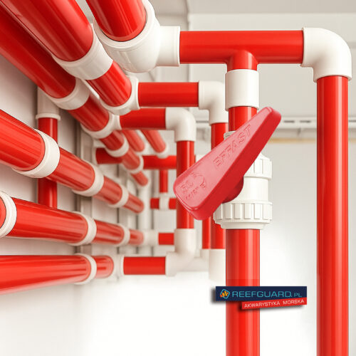 rura PVC RED instalacja z zaworem