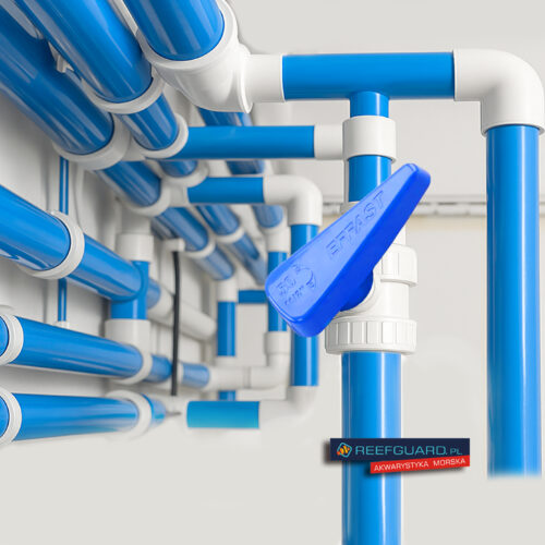 rura PVC blue instalacja z zaworem